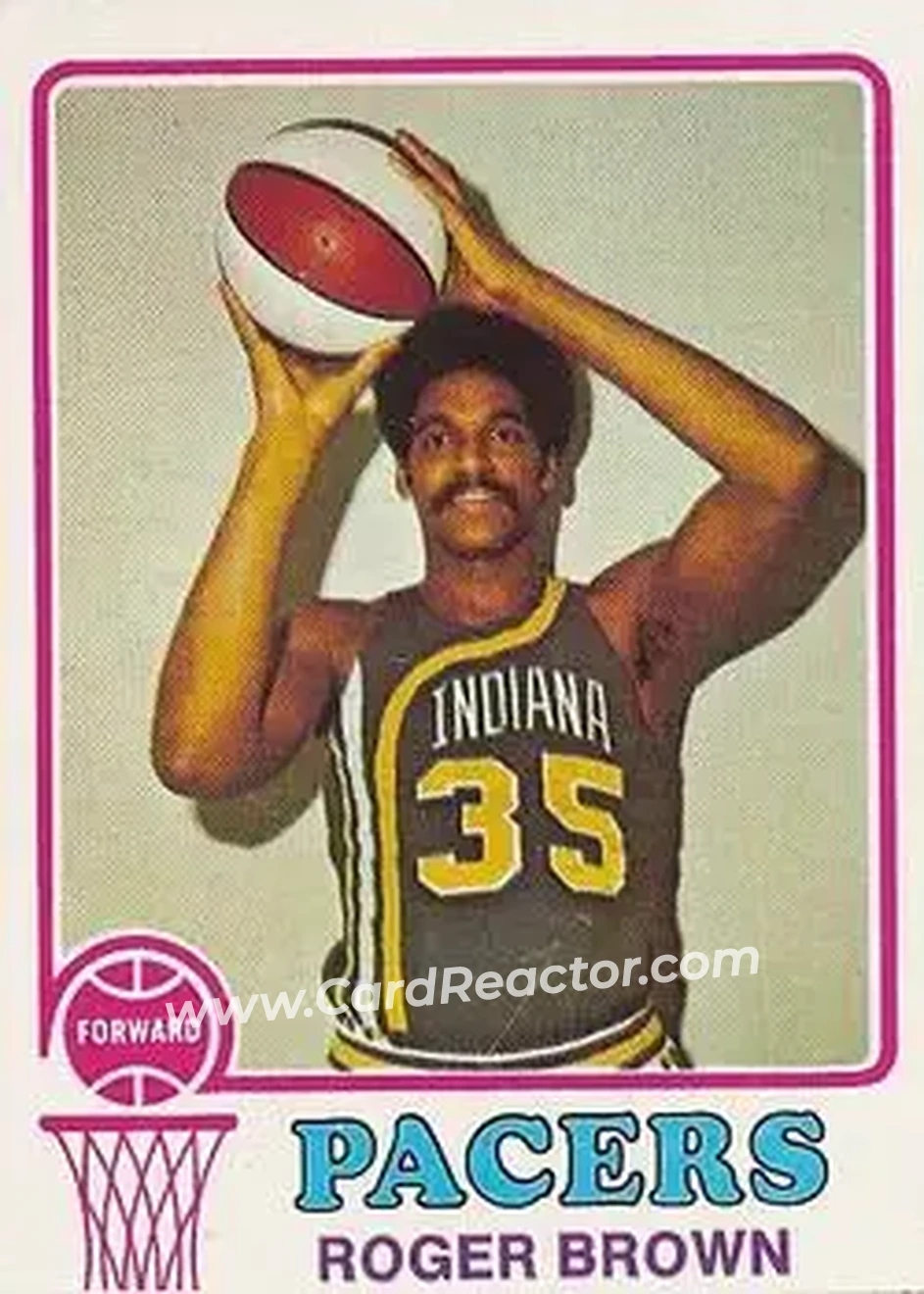 1973-74 Topps #231 - Roger Brown - Indiana Pacers - Front