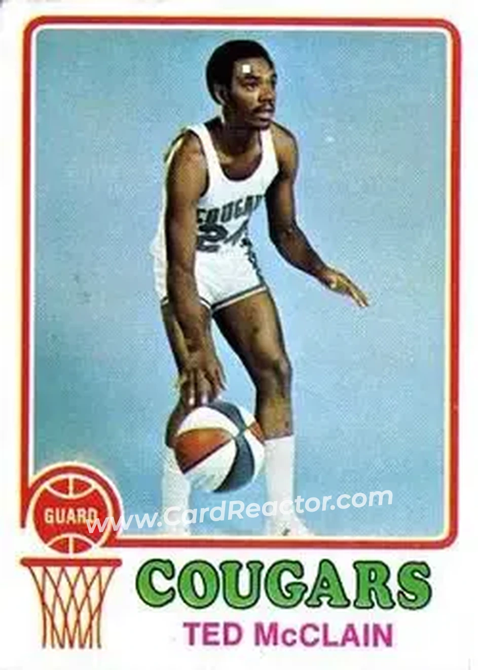 1973-74 Topps #247 - Ted McClain - Carolina Cougars - Front 1973-74 Topps #247 - Ted McClain - Carolina Cougars - Front