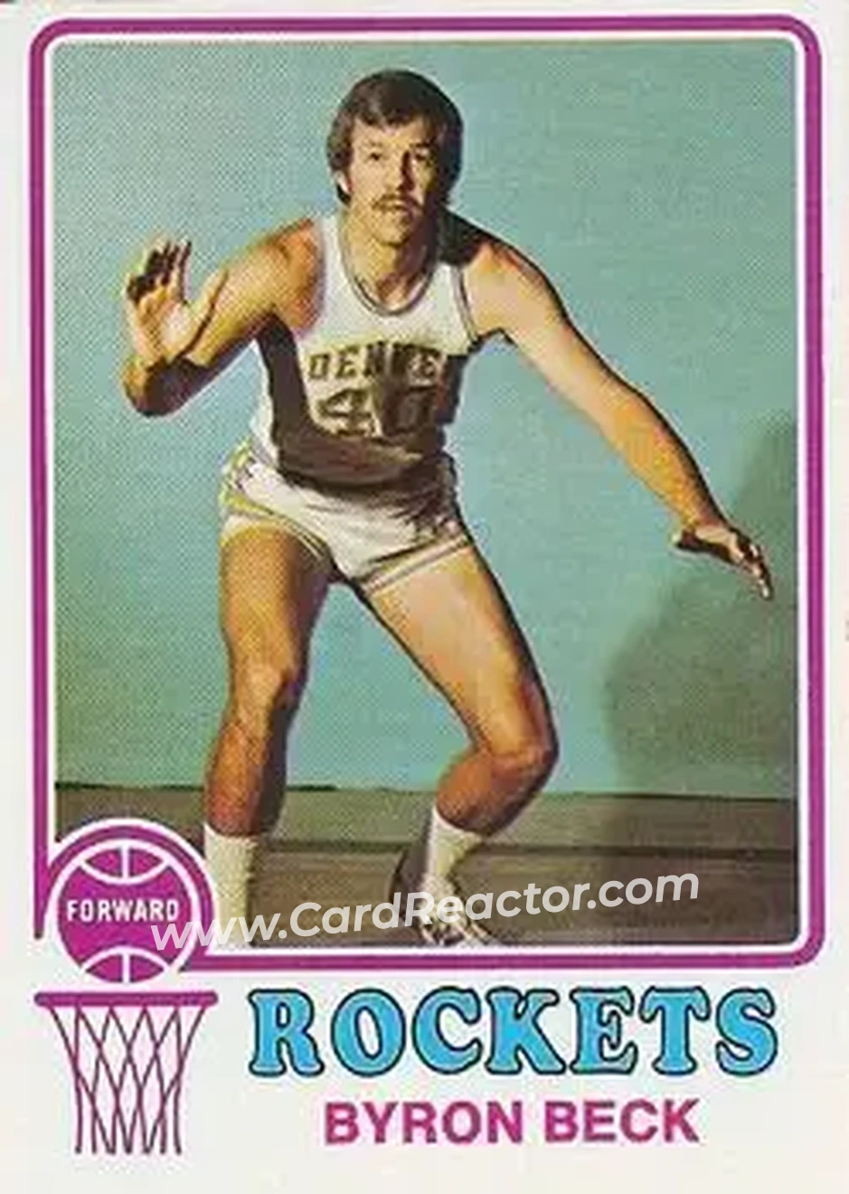 1973-74 Topps #258 - Byron Beck - Denver Rockets - Front