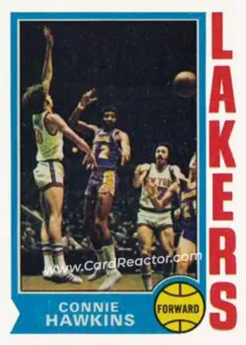 1974-75 Topps #104 - Connie Hawkins - Los Angeles Lakers - Front