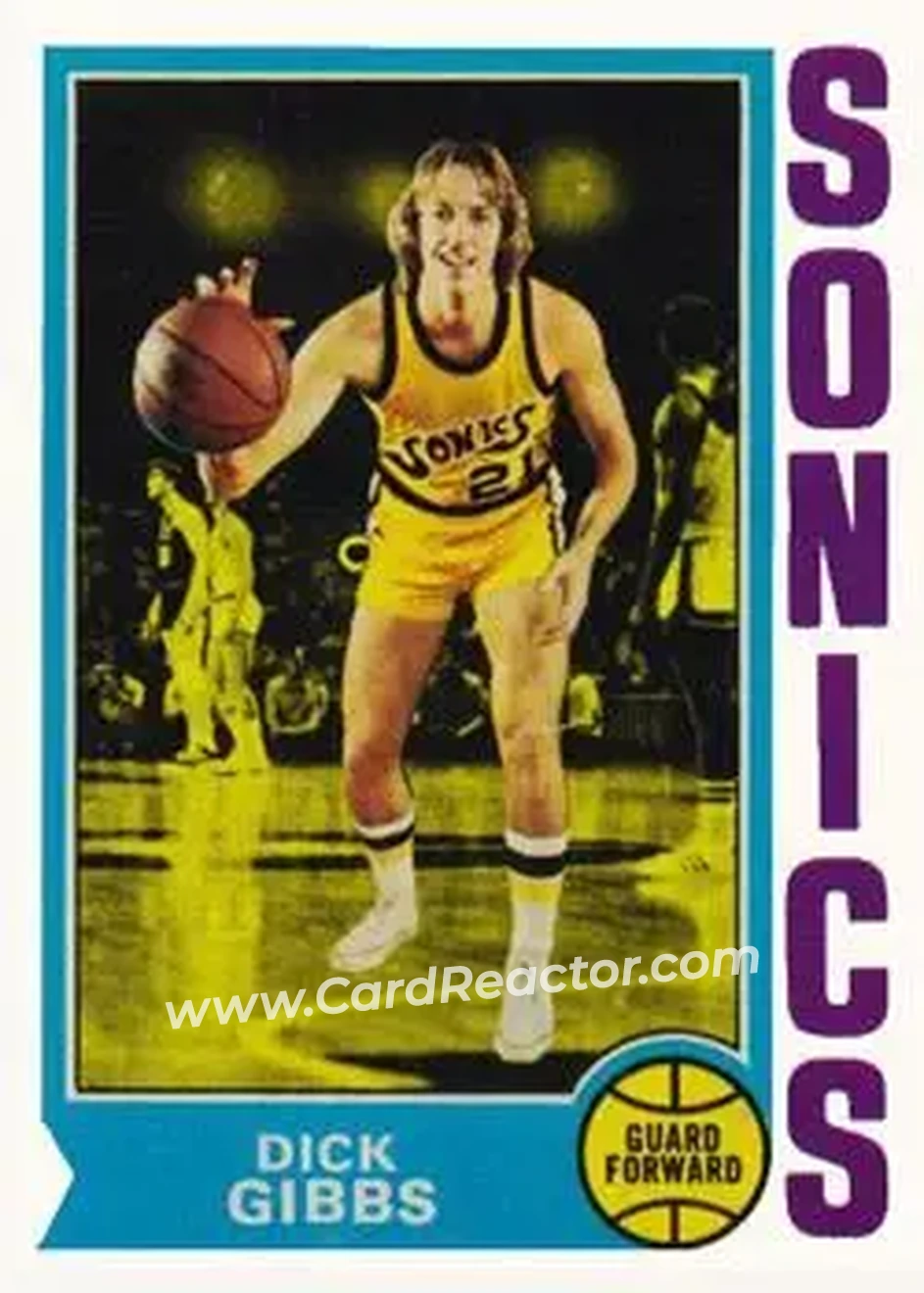 1974-75 Topps #106 - Dick Gibbs - Seattle SuperSonics - Front
