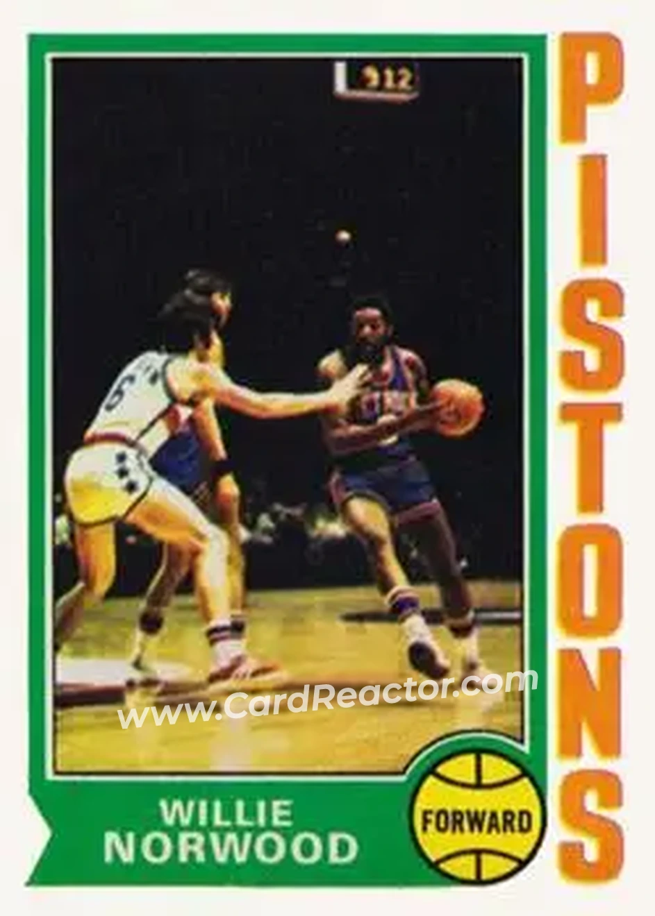 1974-75 Topps #156 - Willie Norwood - Detroit Pistons - Front
