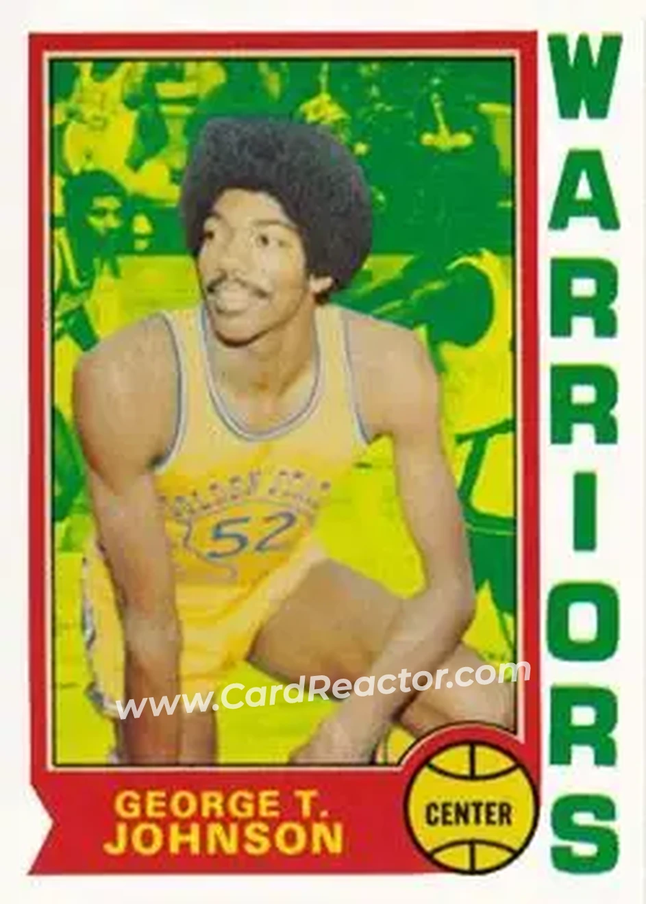1974-75 Topps #159 - George T. Johnson - Golden State Warriors - Front