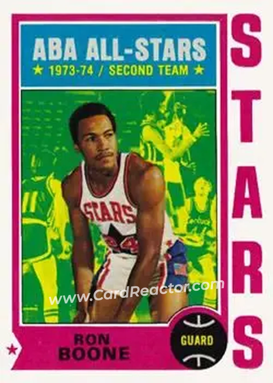 1974-75 Topps #195 - Ron Boone - Utah Stars - Front 1974-75 Topps #195 - Ron Boone - Utah Stars - Front