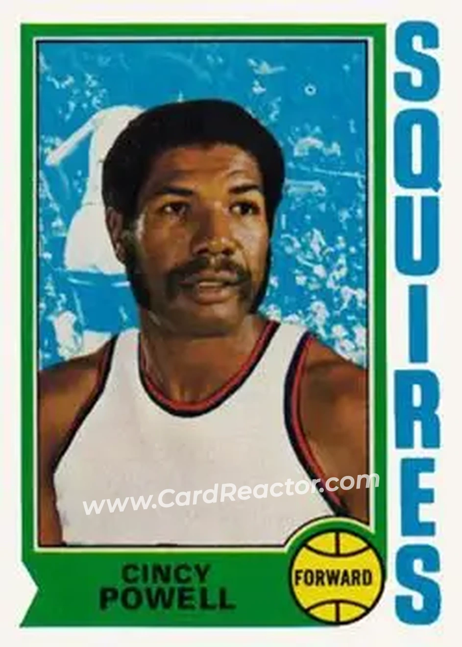1974-75 Topps #198 - Cincy Powell - Virginia Squires - Front