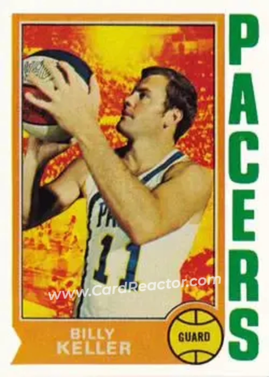 1974-75 Topps #201 - Billy Keller - Indiana Pacers - Front 1974-75 Topps #201 - Billy Keller - Indiana Pacers - Front