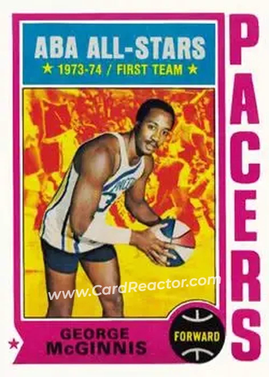 1974-75 Topps #220 - George McGinnis - Indiana Pacers - Front