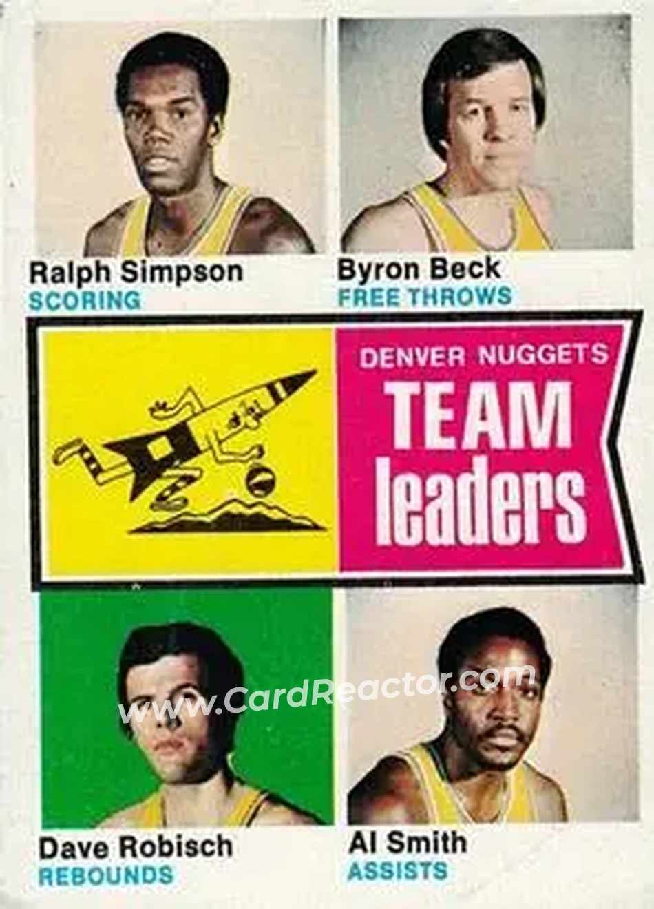 1974-75 Topps #222 - Card #222 - Denver Nuggets - Front