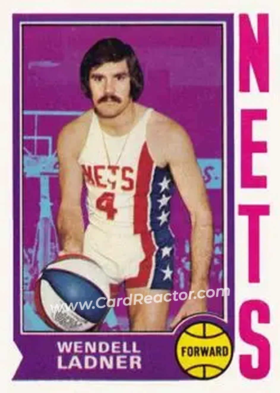 1974-75 Topps #244 - Wendell Ladner - New York Nets - Front