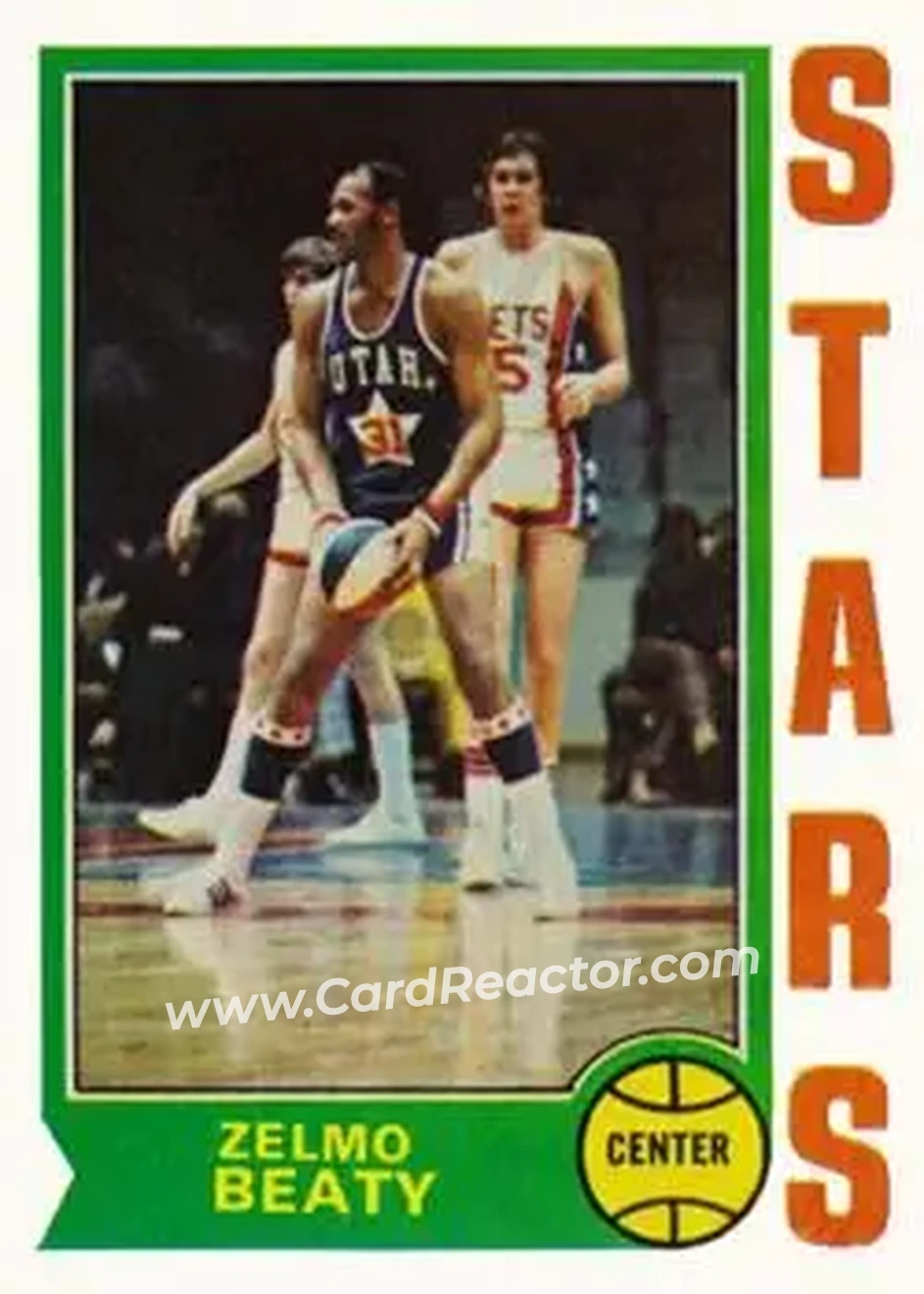 1974-75 Topps #252 - Zelmo Beaty - Utah Stars - Front