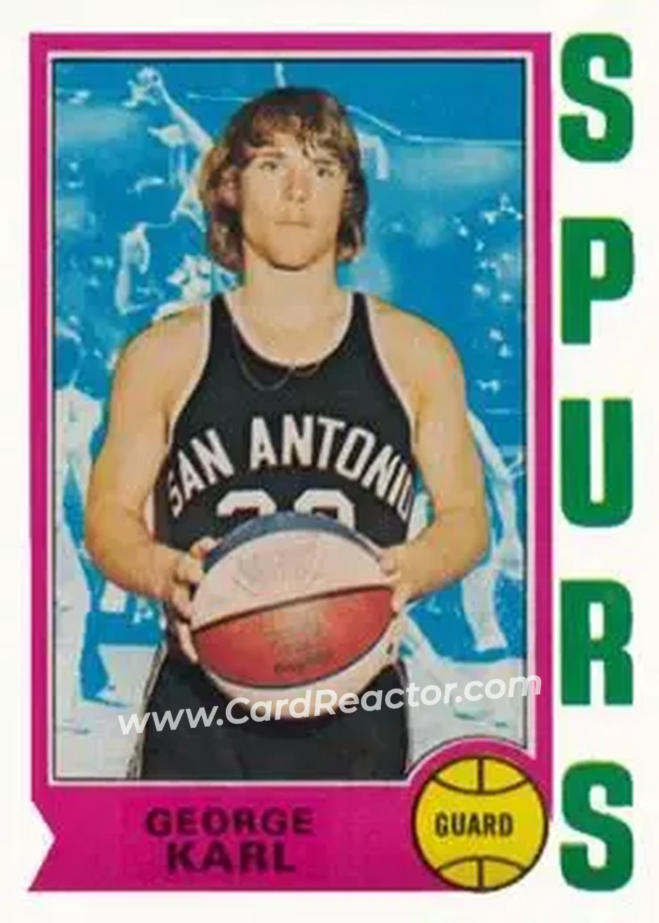 1974-75 Topps #257 - George Karl - San Antonio Spurs - Front