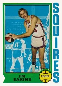 1974-75 Topps #258 - Jim Eakins - Virginia Squires