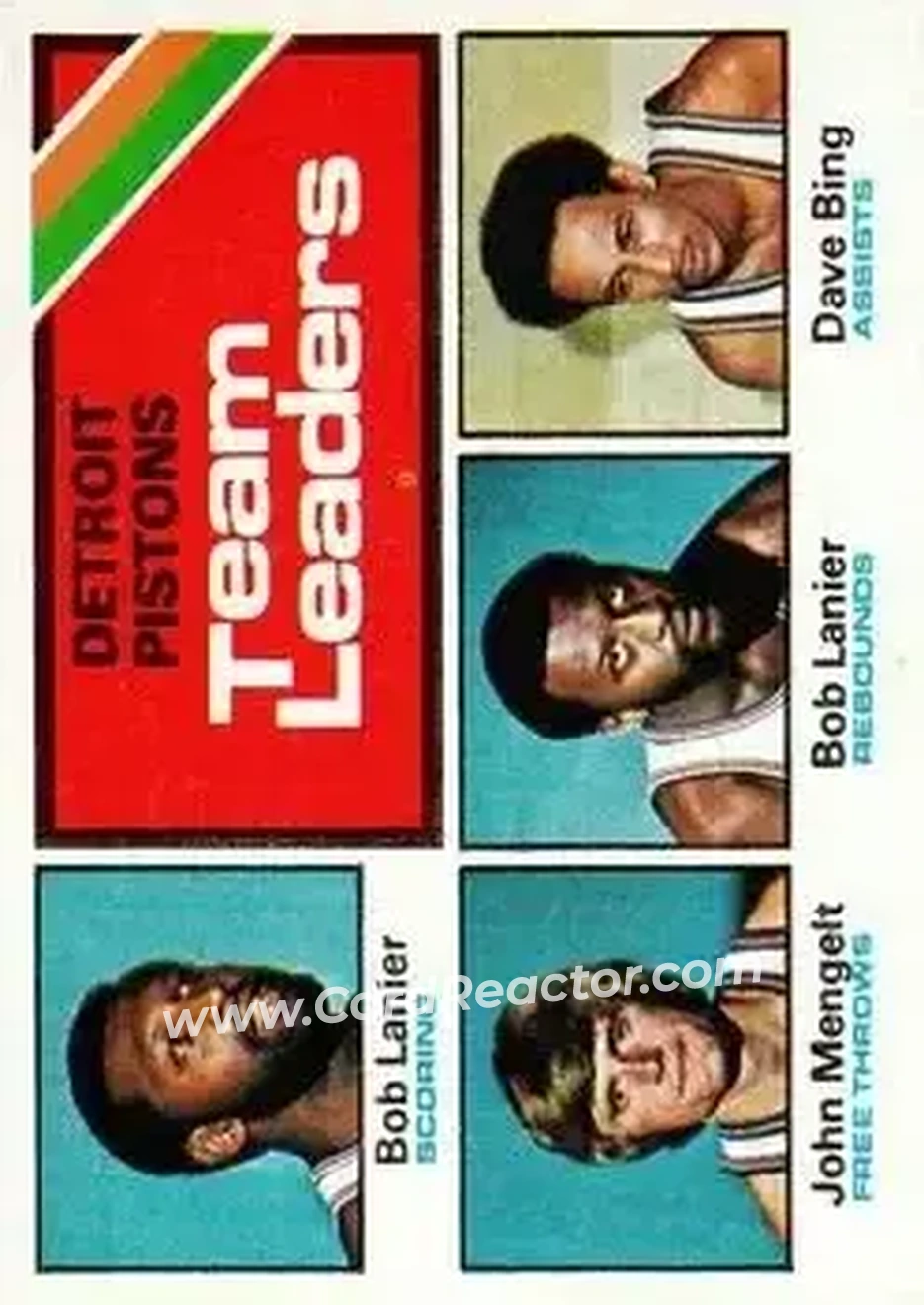 1975-76 Topps #121 - Card #121 - Detroit Pistons - Front