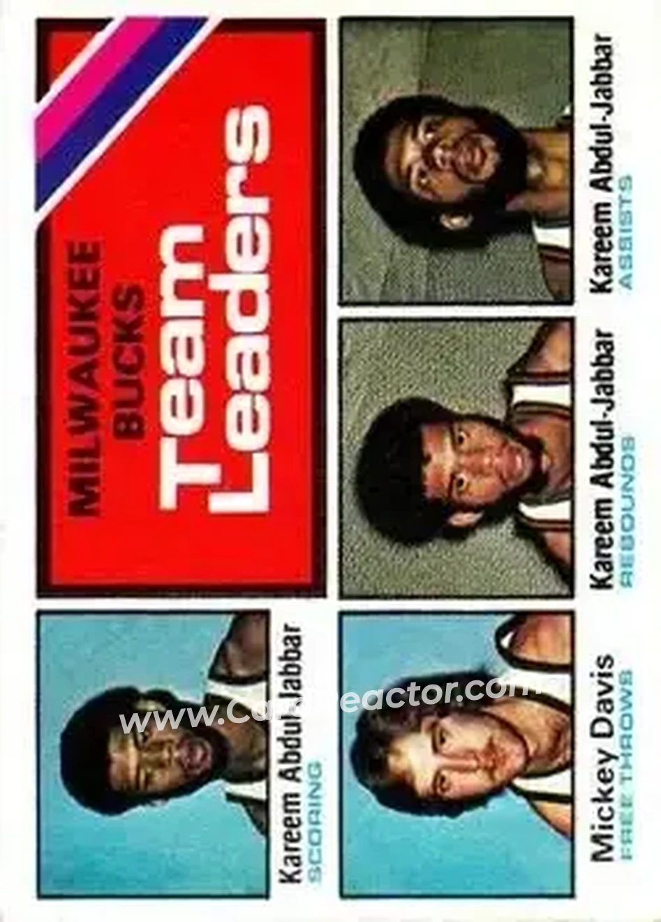 1975-76 Topps #126 - Card #126 - Milwaukee Bucks - Front 1975-76 Topps #126 - Card #126 - Milwaukee Bucks - Front