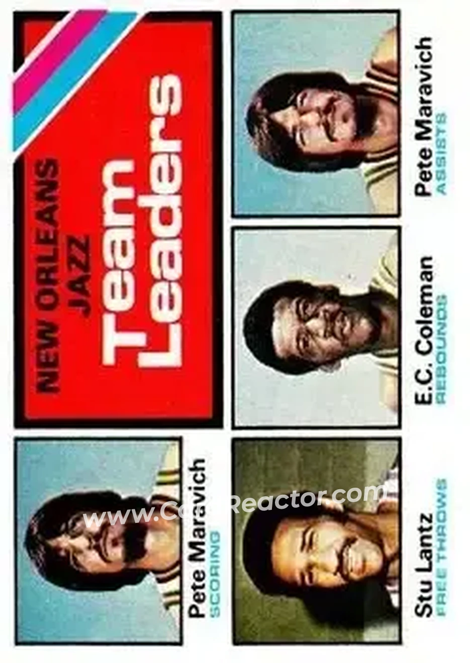1975-76 Topps #127 - Card #127 - New Orleans Jazz - Front 1975-76 Topps #127 - Card #127 - New Orleans Jazz - Front