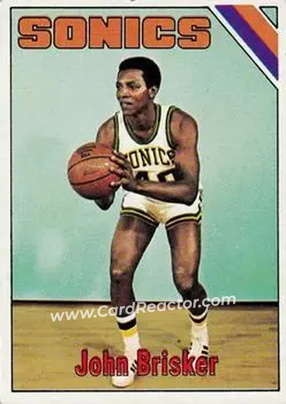 1975-76 Topps #149 - John Brisker - Seattle SuperSonics - Front