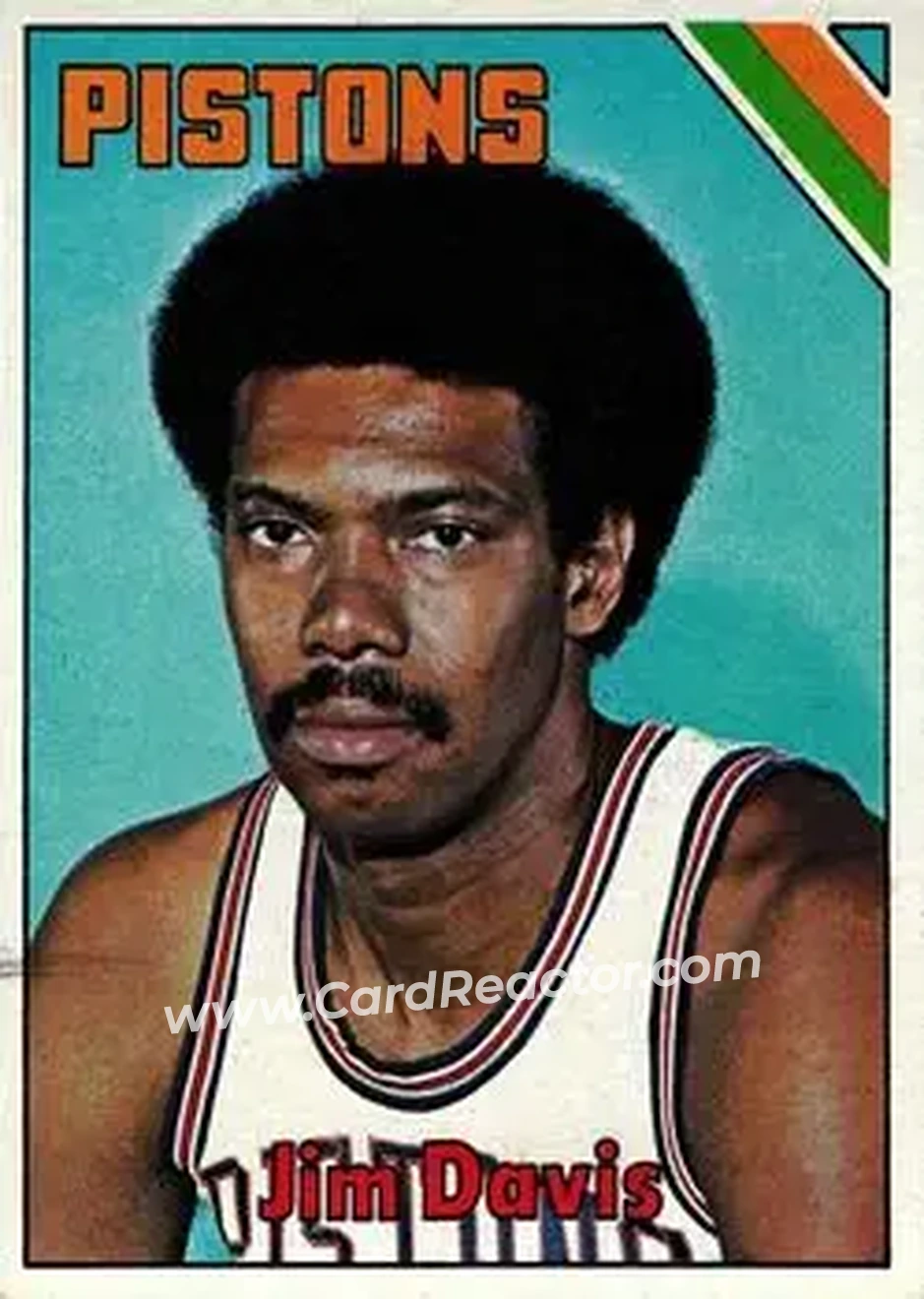 1975-76 Topps #174 - Jim Davis - Detroit Pistons - Front 1975-76 Topps #174 - Jim Davis - Detroit Pistons - Front