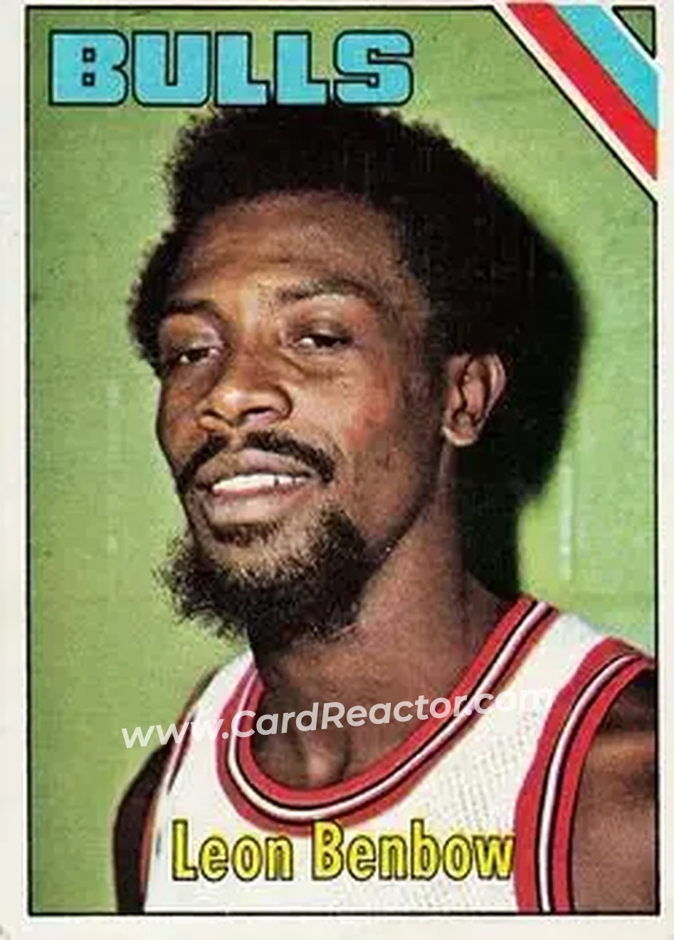 1975-76 Topps #196 - Leon Benbow - Chicago Bulls - Front 1975-76 Topps #196 - Leon Benbow - Chicago Bulls - Front