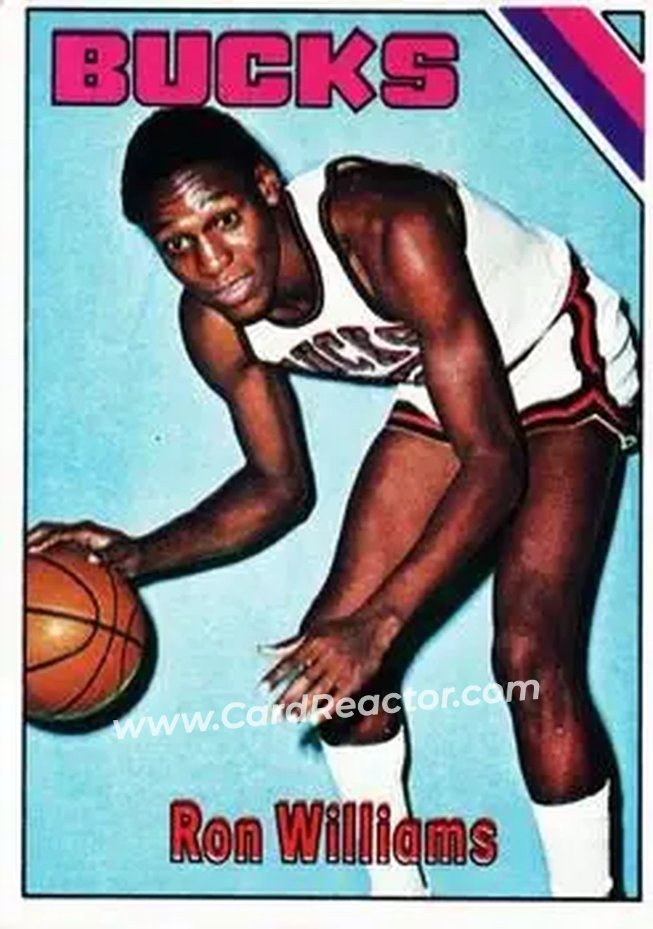 1975-76 Topps #198 - Ron Williams - Milwaukee Bucks - Front 1975-76 Topps #198 - Ron Williams - Milwaukee Bucks - Front