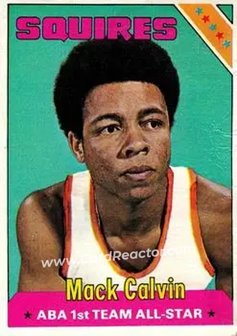 1975-76 Topps #227 - Mack Calvin - Virginia Squires - Front