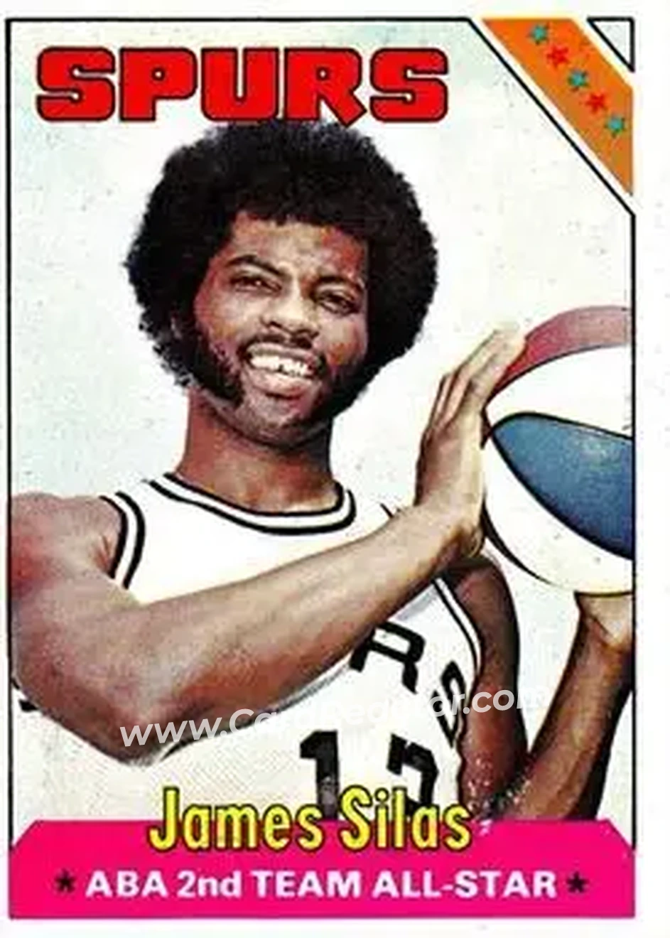 1975-76 Topps #253 - James Silas - San Antonio Spurs - Front