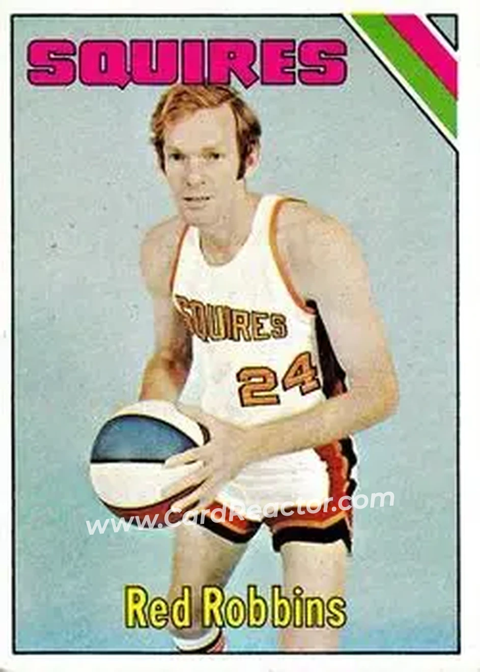 1975-76 Topps #295 - Red Robbins - Virginia Squires - Front