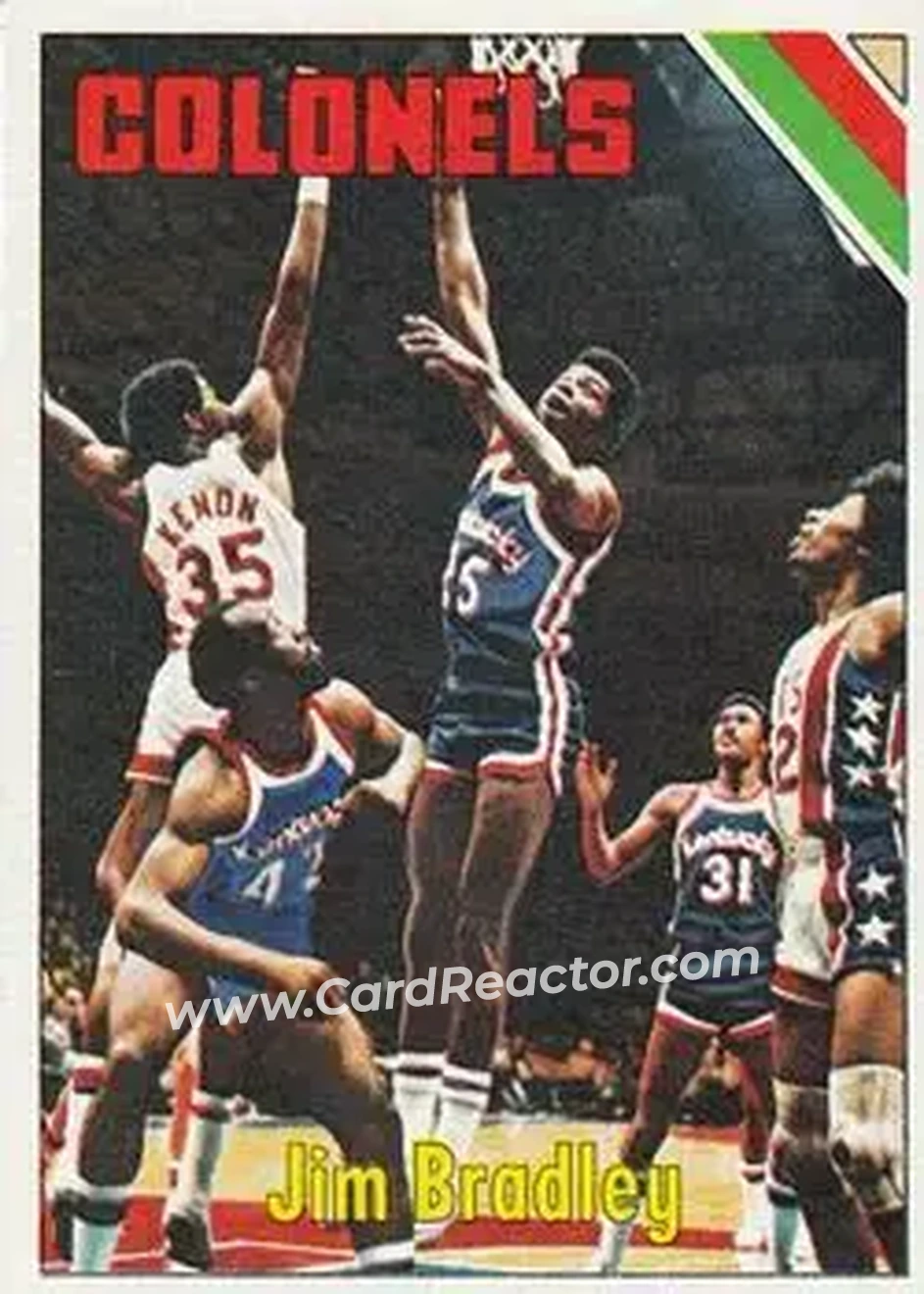 1975-76 Topps #304 - Jim Bradley - Kentucky Colonels - Front