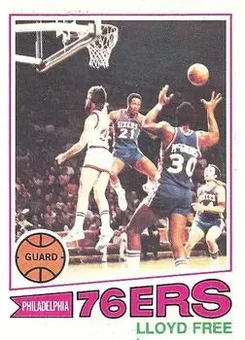 1977-78 Topps - White Backs #18 - World B. Free - Philadelphia 76ers