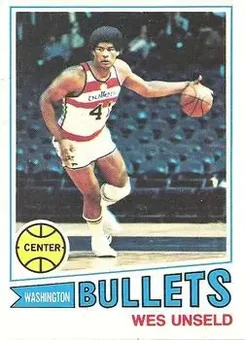 1977-78 Topps - White Backs #75 - Wes Unseld - Washington Bullets