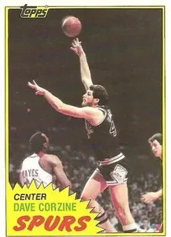 1981-82 Topps #MW101 - Dave Corzine - San Antonio Spurs