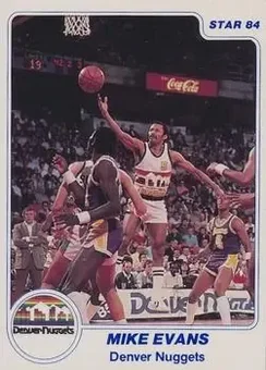 1983-84 Star #187 - Mike Evans - Denver Nuggets