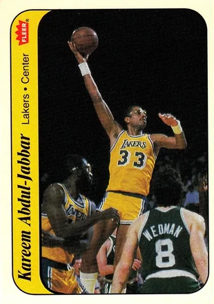 1986-87 Fleer #1 Stickers Kareem Abdul-Jabbar