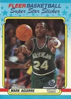 1988-89 Fleer - Stickers #1 - Mark Aguirre - Dallas Mavericks