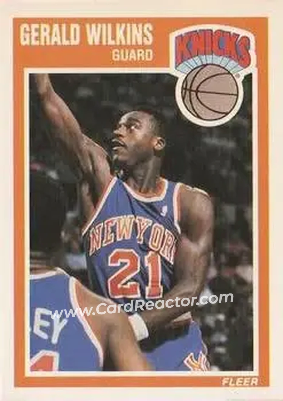 1989-90 Fleer #107b - Gerald Wilkins - New York Knicks - Front