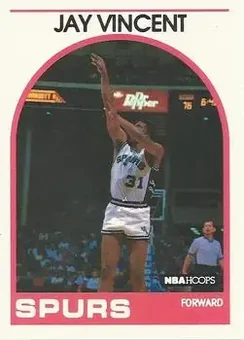 1989-90 Hoops #191 - Jay Vincent - San Antonio Spurs