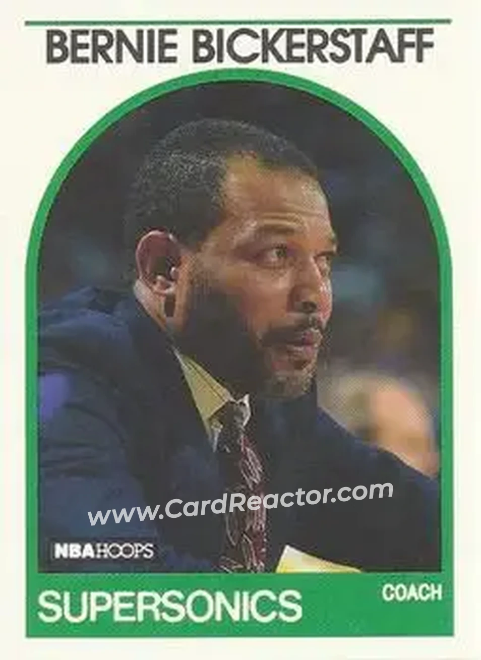1989-90 Hoops #269b - Bernie Bickerstaff - Seattle SuperSonics - Front