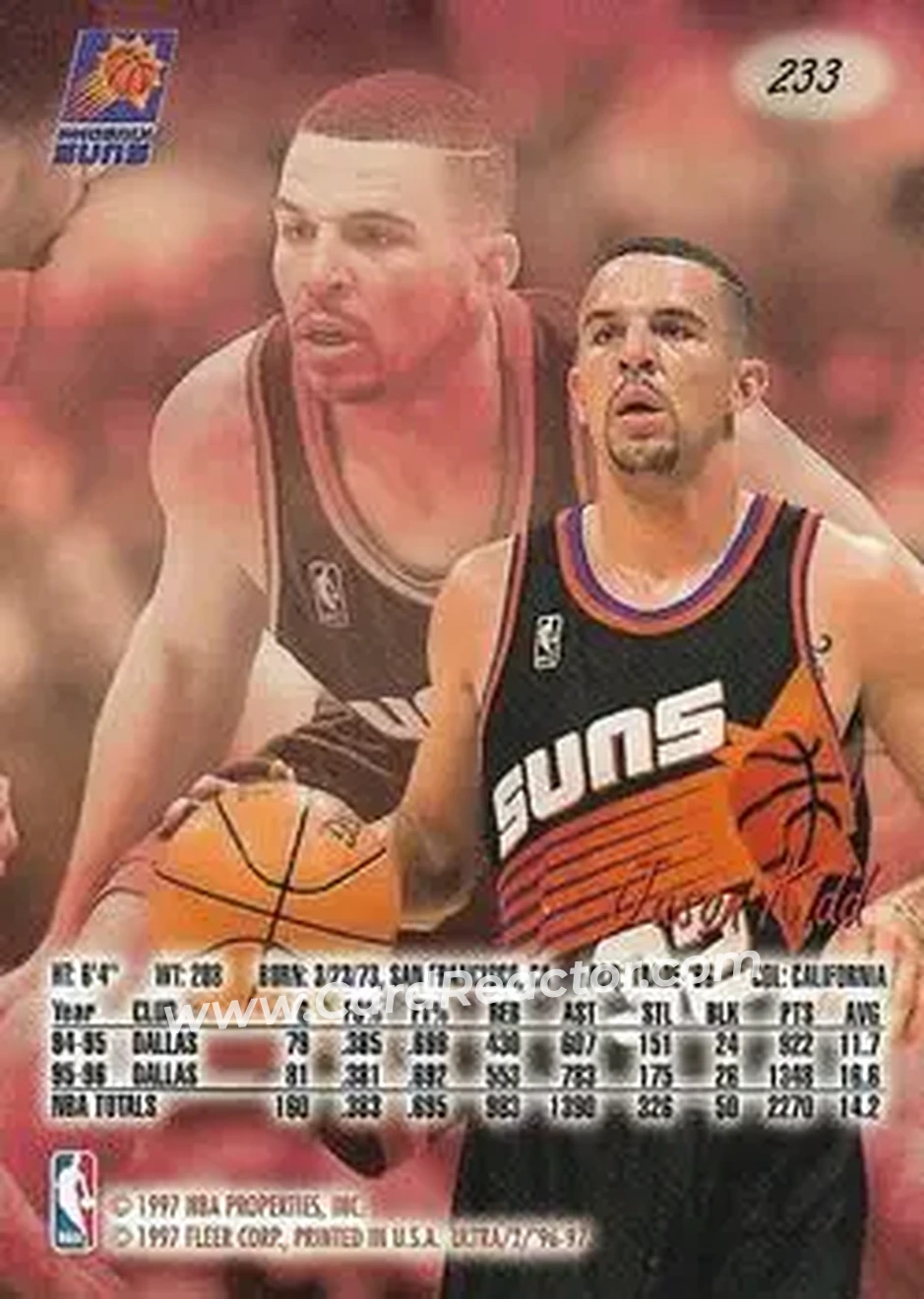1996-97 Ultra #233 - Jason Kidd - Phoenix Suns - Back