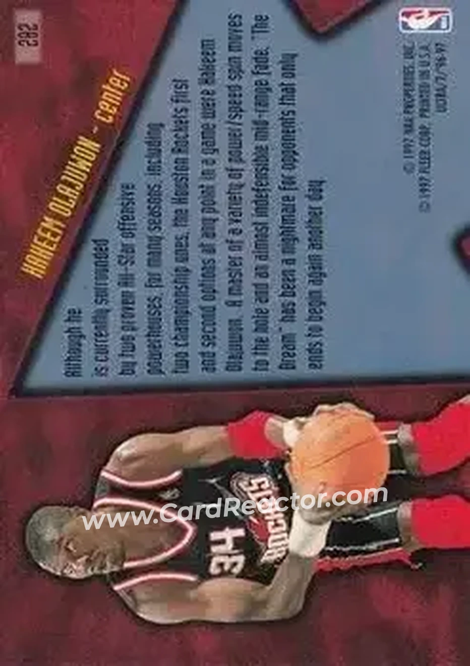 1996-97 Ultra #282 - Hakeem Olajuwon - Houston Rockets - Back