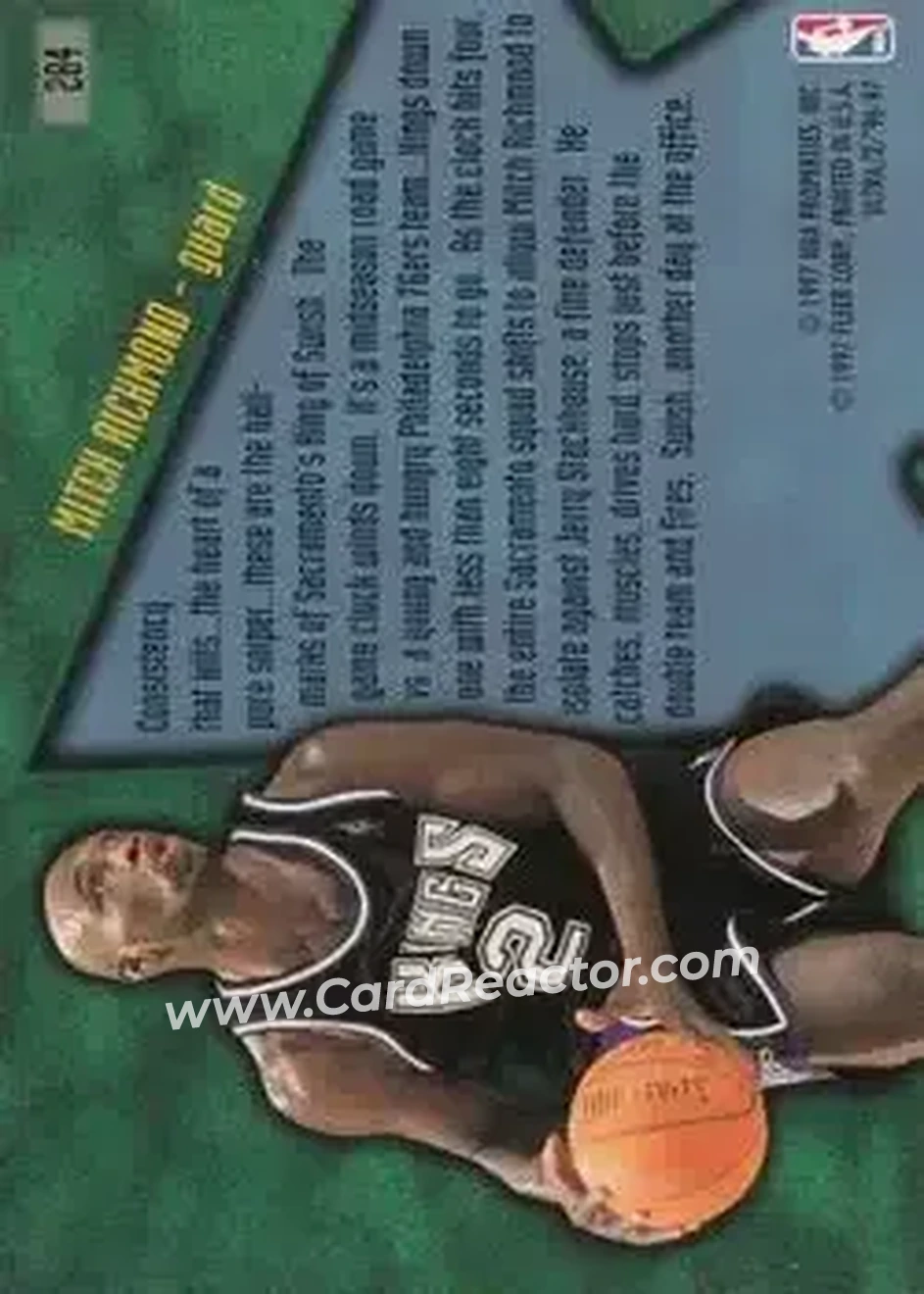 1996-97 Ultra #284 - Mitch Richmond - Sacramento Kings - Back