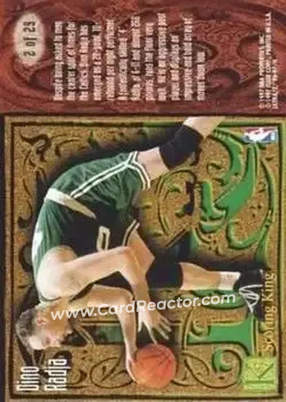 1996-97 Ultra - Scoring Kings #2 - Dino Radja - Boston Celtics - Back