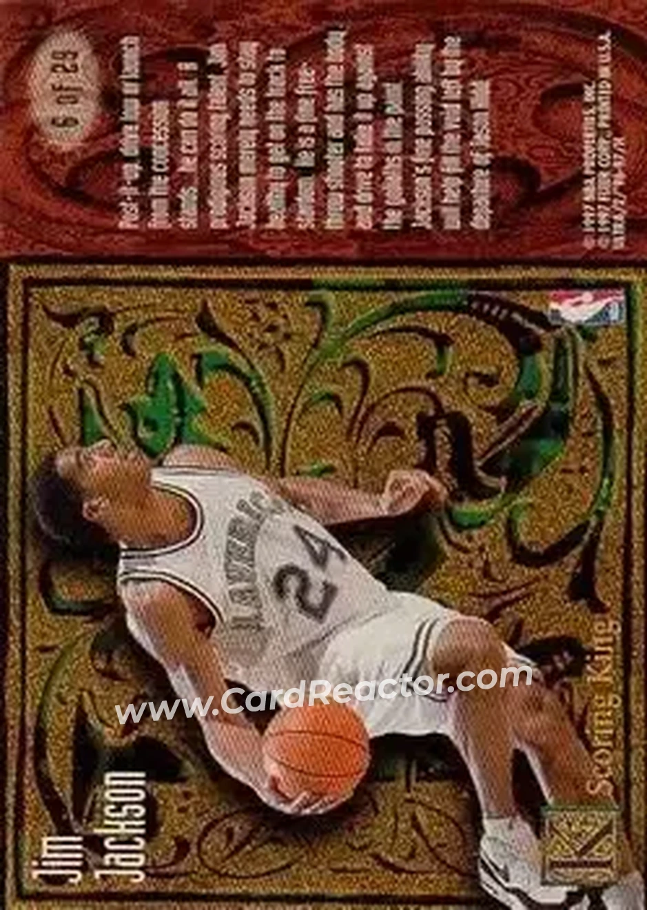 1996-97 Ultra - Scoring Kings #6 - Jim Jackson - Dallas Mavericks - Back