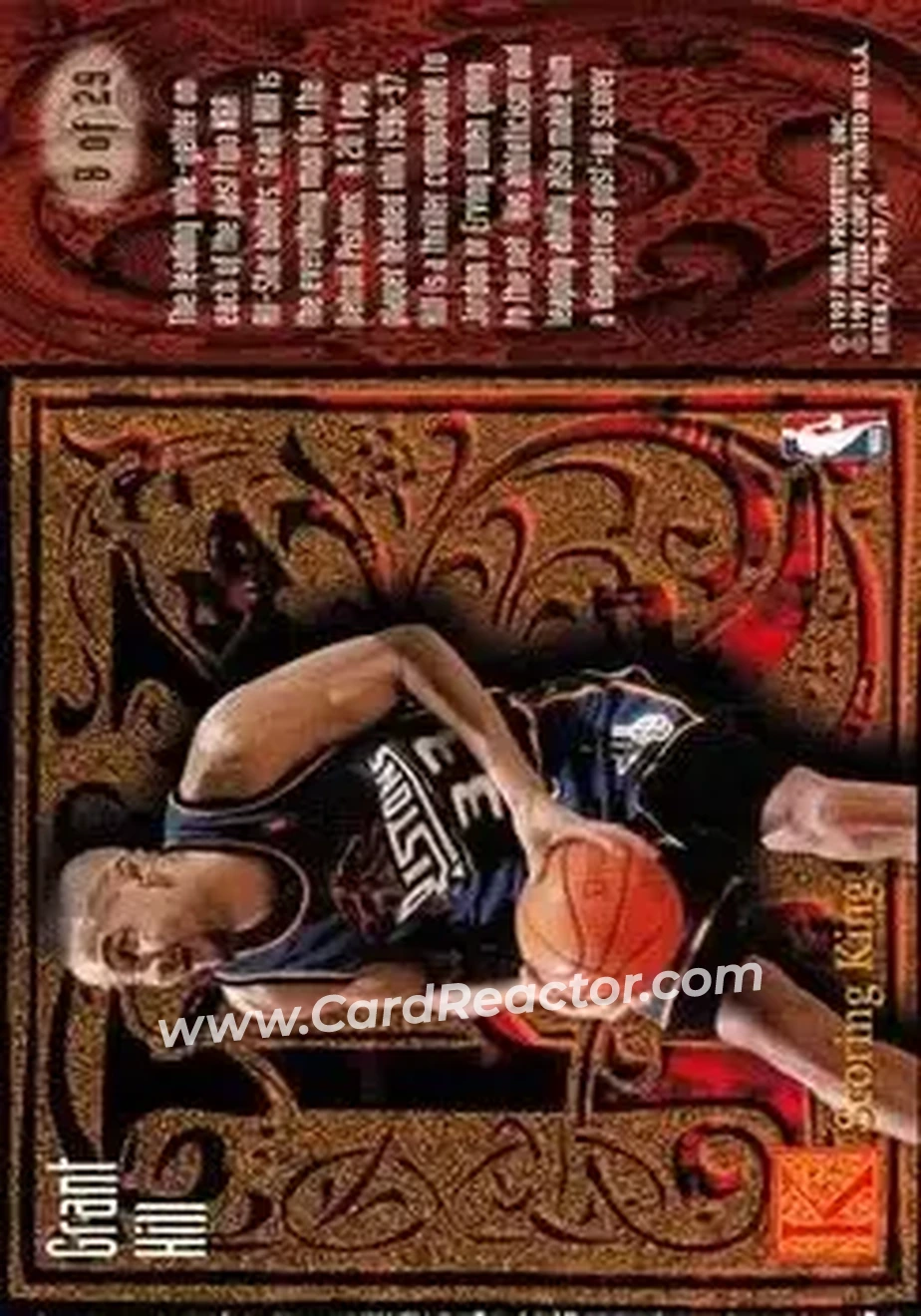 1996-97 Ultra - Scoring Kings #8 - Grant Hill - Detroit Pistons - Back
