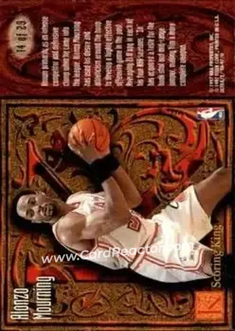 1996-97 Ultra - Scoring Kings #14 - Alonzo Mourning - Miami Heat - Back 1996-97 Ultra - Scoring Kings #14 - Alonzo Mourning - Miami Heat - Back