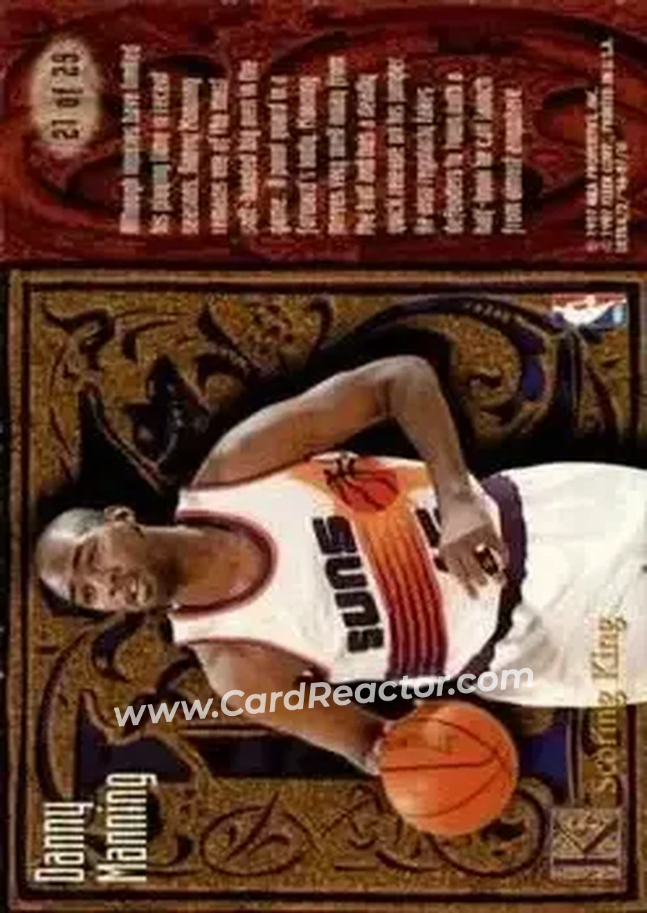 1996-97 Ultra - Scoring Kings #21 - Danny Manning - Phoenix Suns - Back