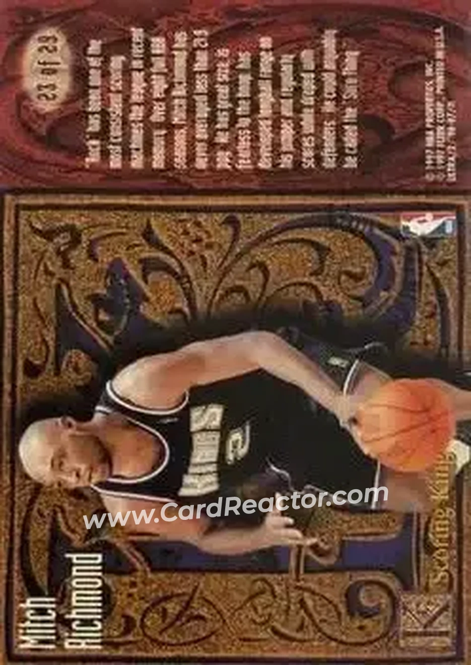 1996-97 Ultra - Scoring Kings #23 - Mitch Richmond - Sacramento Kings - Back 1996-97 Ultra - Scoring Kings #23 - Mitch Richmond - Sacramento Kings - Back