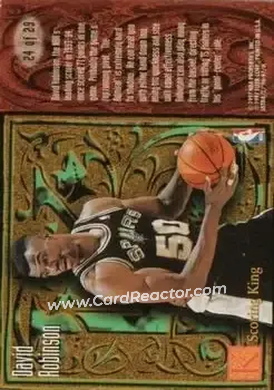 1996-97 Ultra - Scoring Kings #24 - David Robinson - San Antonio Spurs - Back