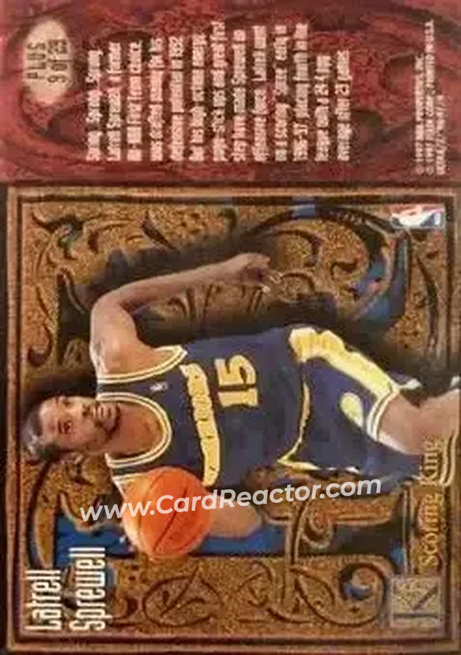 1996-97 Ultra - Scoring Kings Plus #9 - Latrell Sprewell - Golden State Warriors - Back