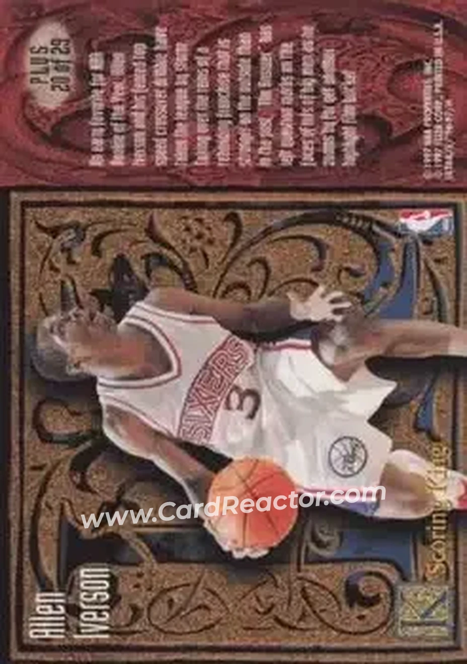 1996-97 Ultra - Scoring Kings Plus #20 - Allen Iverson - Philadelphia 76ers - Back