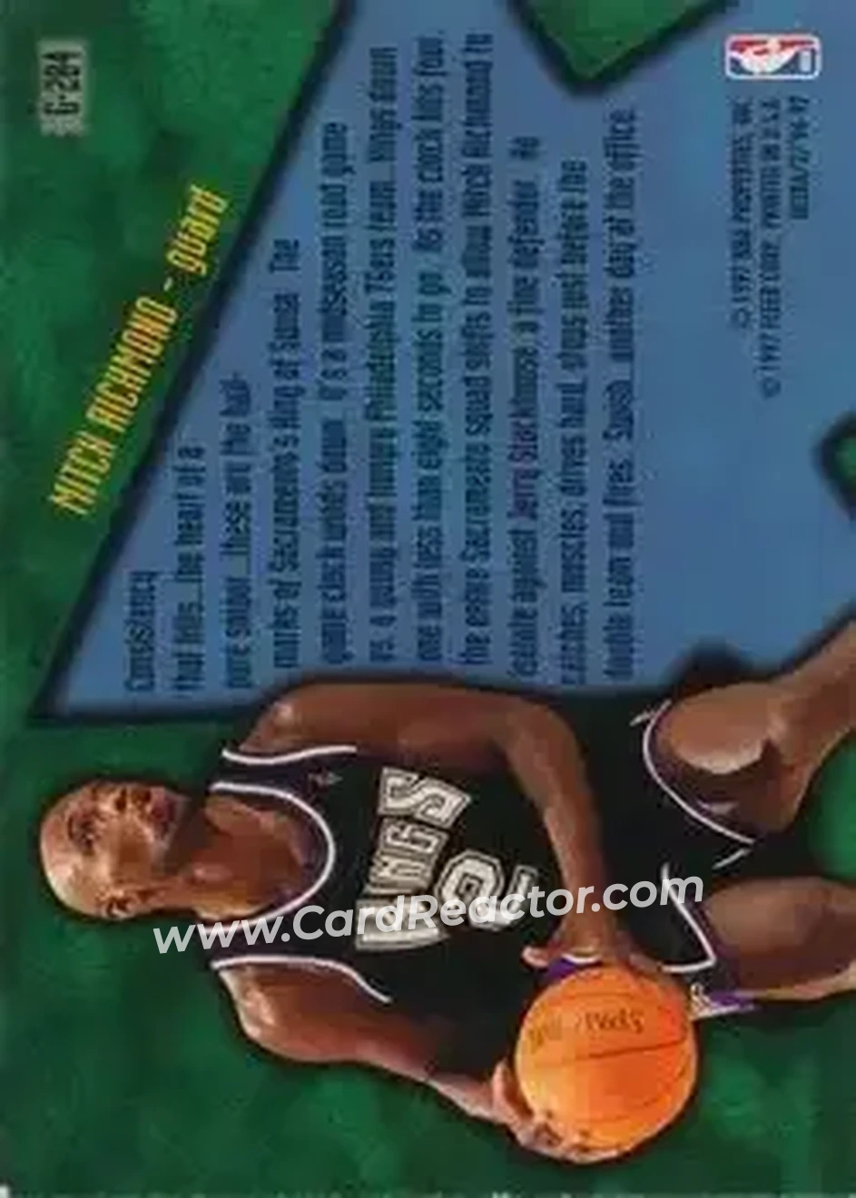 1996-97 Ultra - Gold Medallion #G-284 - Mitch Richmond - Sacramento Kings - Back