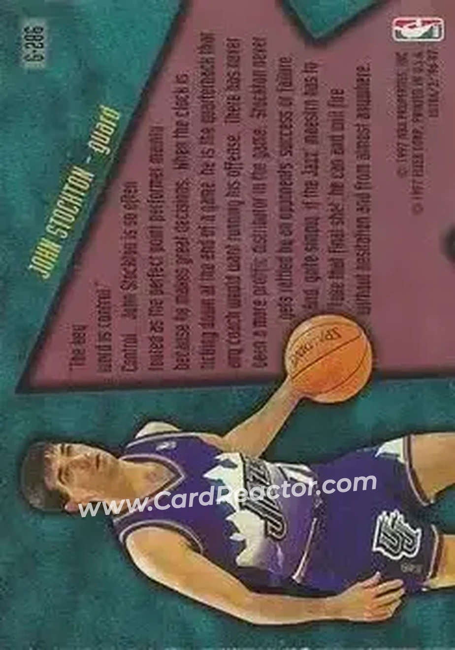 1996-97 Ultra - Gold Medallion #G-286 - John Stockton - Utah Jazz - Back 1996-97 Ultra - Gold Medallion #G-286 - John Stockton - Utah Jazz - Back